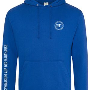 Hoodie JustHoods ROYAL BLUE – Gymnasium auf der Karthause