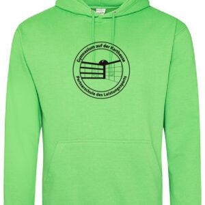 Hoodie 2 JustHoods LIME GREEN – Gymnasium auf der Karthause