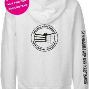 Hoodie 2 JustHoods ARCTIC WHITE – Gymnasium auf der Karthause