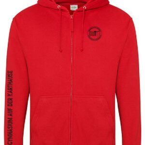 Zoodie JustHoods FIRE RED – Gymnasium auf der Karthause